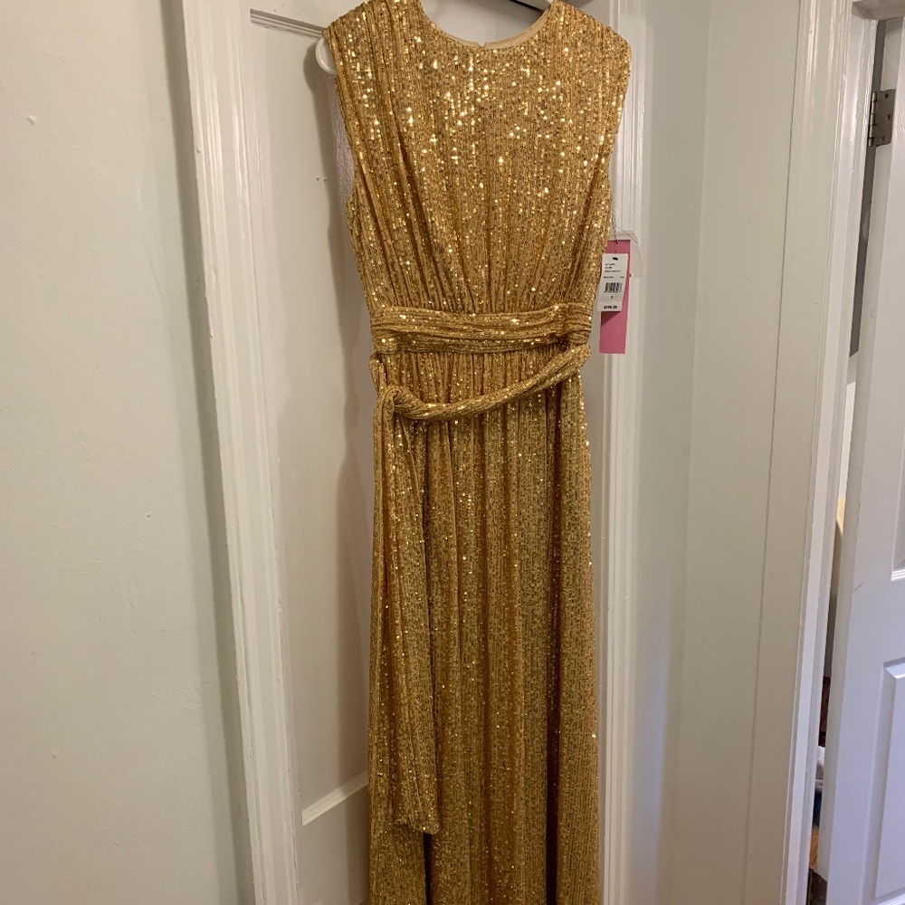 LDT Gold Sequin Ivy Goddess Dress - Size 2
